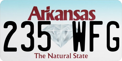 AR license plate 235WFG
