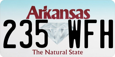 AR license plate 235WFH