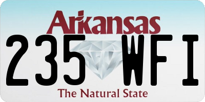 AR license plate 235WFI