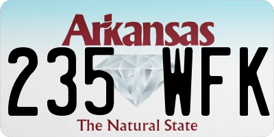 AR license plate 235WFK