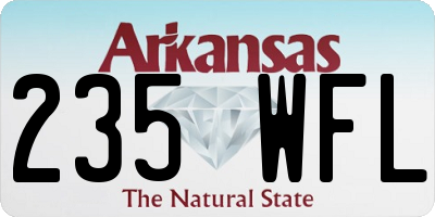 AR license plate 235WFL