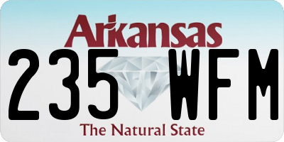 AR license plate 235WFM