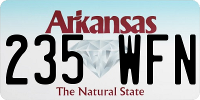 AR license plate 235WFN