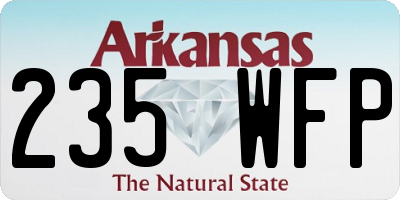 AR license plate 235WFP