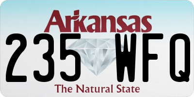 AR license plate 235WFQ