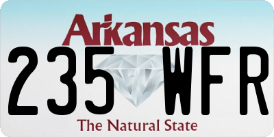 AR license plate 235WFR