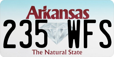 AR license plate 235WFS