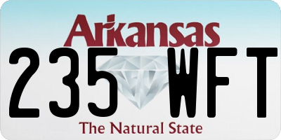 AR license plate 235WFT