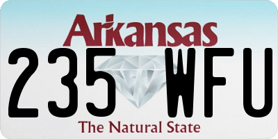 AR license plate 235WFU