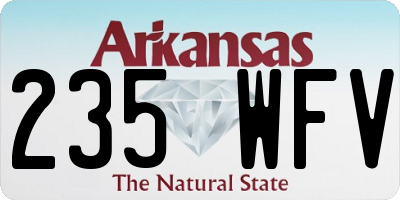 AR license plate 235WFV