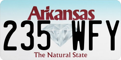 AR license plate 235WFY