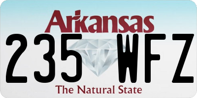 AR license plate 235WFZ