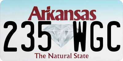 AR license plate 235WGC