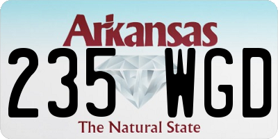 AR license plate 235WGD