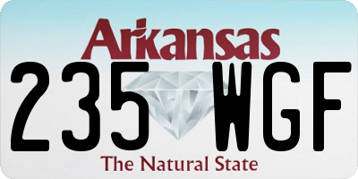 AR license plate 235WGF