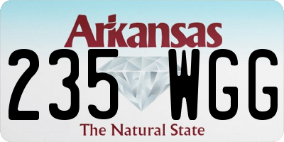 AR license plate 235WGG