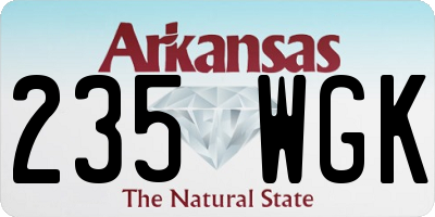 AR license plate 235WGK