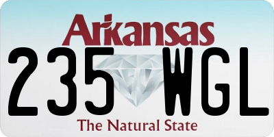 AR license plate 235WGL