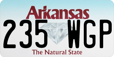 AR license plate 235WGP
