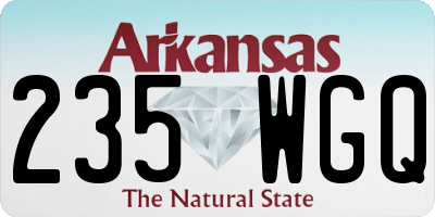 AR license plate 235WGQ