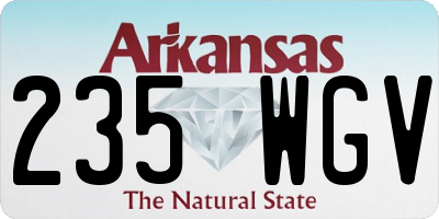 AR license plate 235WGV