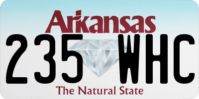 AR license plate 235WHC