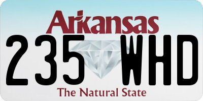 AR license plate 235WHD