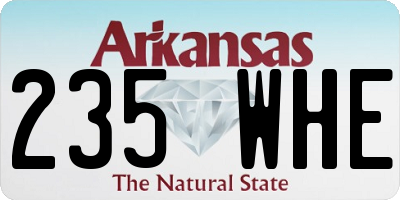 AR license plate 235WHE