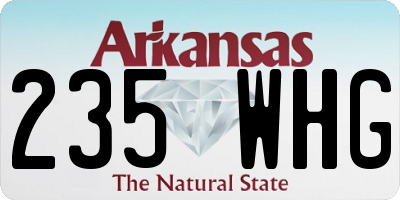 AR license plate 235WHG