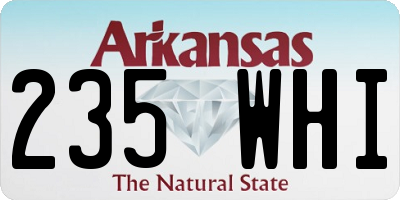 AR license plate 235WHI