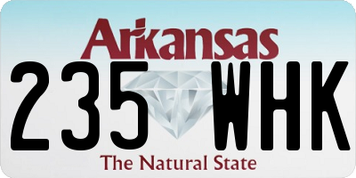 AR license plate 235WHK