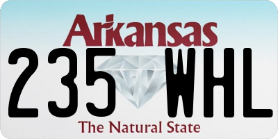 AR license plate 235WHL