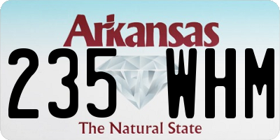 AR license plate 235WHM