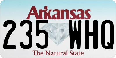 AR license plate 235WHQ