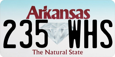 AR license plate 235WHS