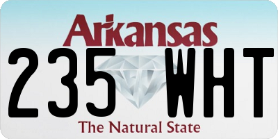 AR license plate 235WHT