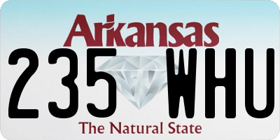 AR license plate 235WHU