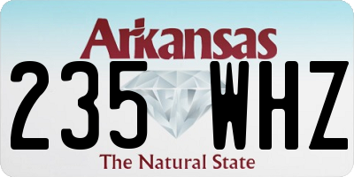 AR license plate 235WHZ