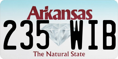 AR license plate 235WIB