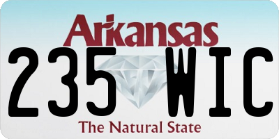 AR license plate 235WIC