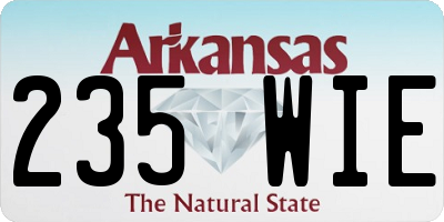 AR license plate 235WIE