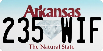 AR license plate 235WIF