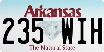 AR license plate 235WIH