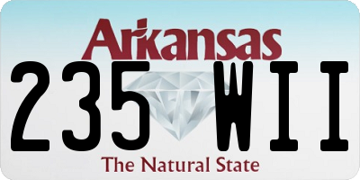 AR license plate 235WII