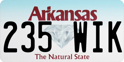 AR license plate 235WIK