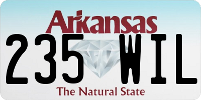 AR license plate 235WIL