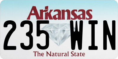 AR license plate 235WIN