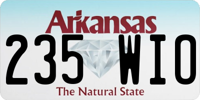 AR license plate 235WIO