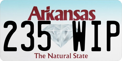 AR license plate 235WIP