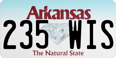 AR license plate 235WIS